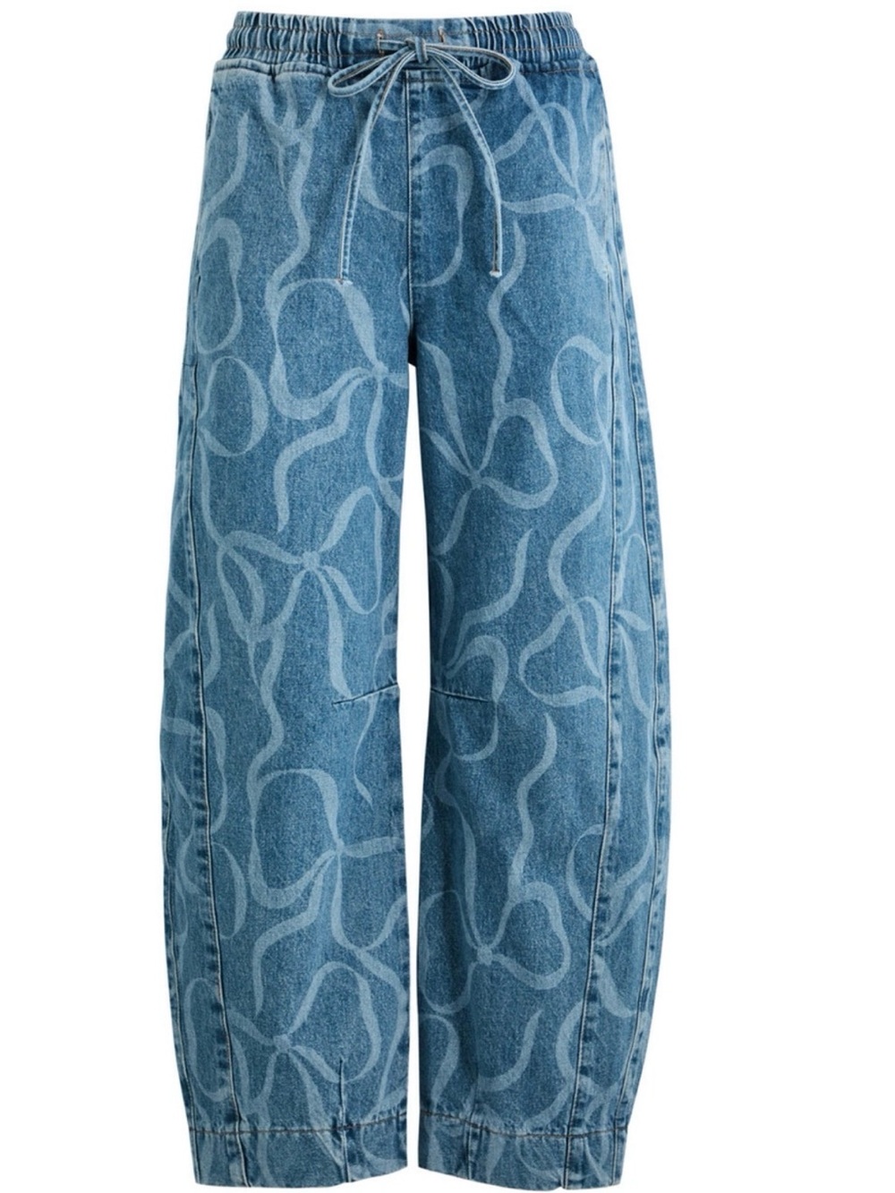 Damson Madder Felix Bow Laser Barrel High Rise Denim Pants - NWT - size 4